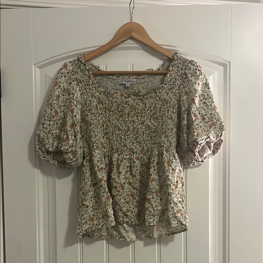 Floral Smocked Puff Sleeve Top
